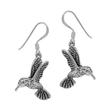 Sterling Silver Hummingbird Earrings - Click Image to Close